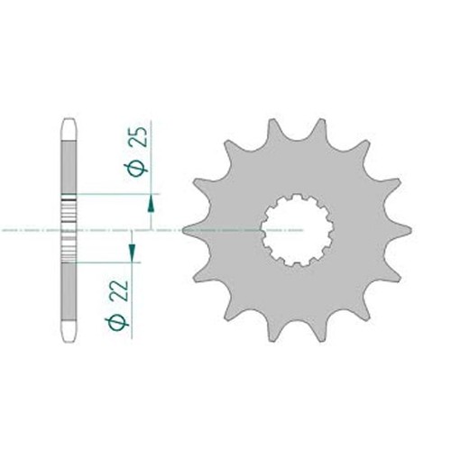 Afam steel front sprocket - afam,
